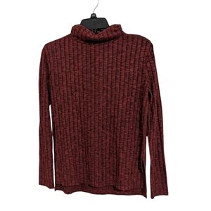 Cloud Chaser Turtle Neck Knit Top Long Sleeves Burnt Orange Women's XS